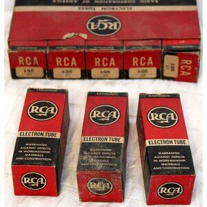 8 Vtg 1940s RCA Victor Radiotron Ham TV Radio Tube 1Q5 GT Original Box R-CB 8 1-